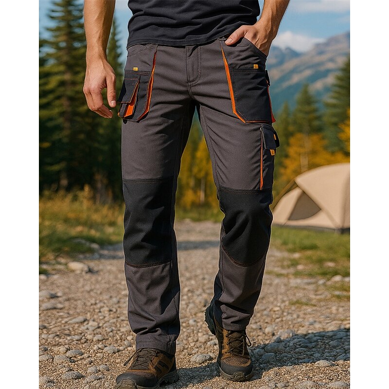 Men's Cargo Pants Hiking Pants Trousers Patchwork Outdoor Regular Fit Waterproof Windproof Pants / Trousers Dark Gray Camping / Hiking Golf Running S M L XL XXL3