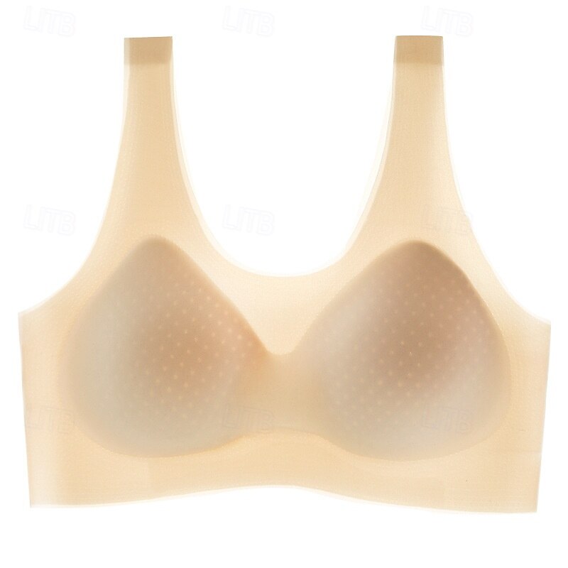 Women's Sports Bra Scoop Neck Skin Friendly Lightwear Breathable Sleeveless Sports Solid Color Top For Gym Workout Running Fitness Classic-Fit Activewear2