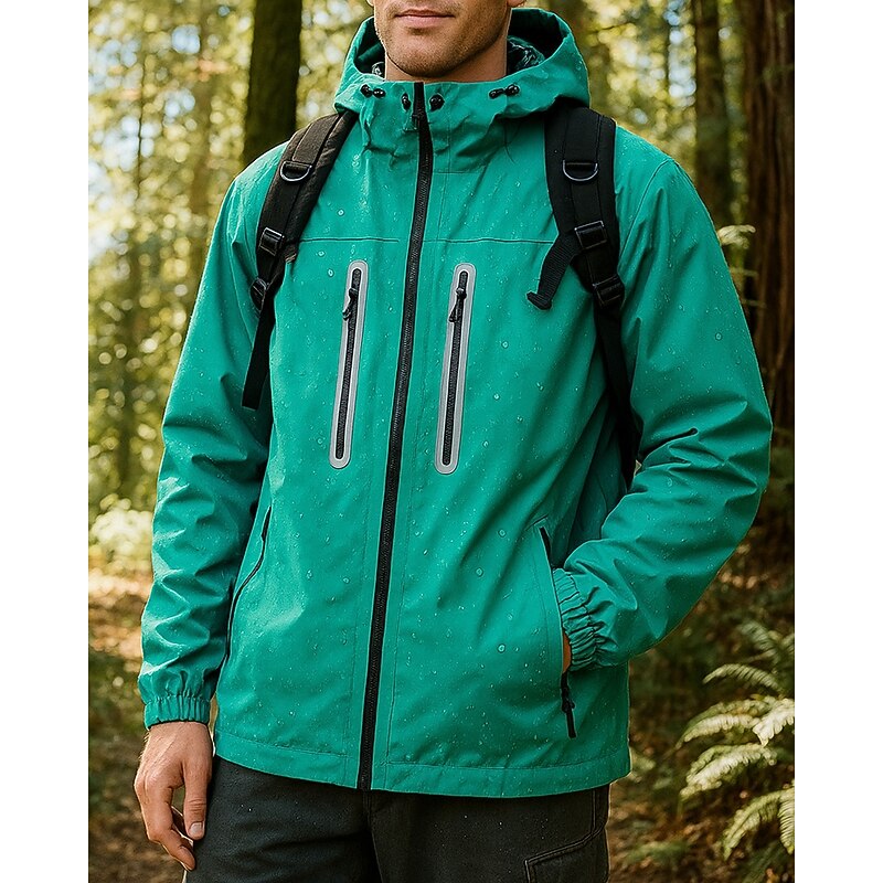 Men's Windbreaker Softshell Jacket Hiking Jacket Outdoor Waterproof Windproof Hiking Outfits Hiking Clothes Spring Autumn / Fall Top Camping / Hiking / Caving Running Black White Pink3