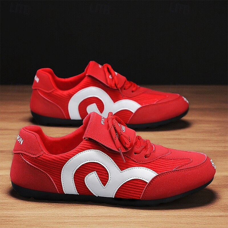 Men's Red and White Sport Sneakers – Stylish Running Shoes with Breathable Mesh for Casual Wear, Gym and Outdoor Adventures4
