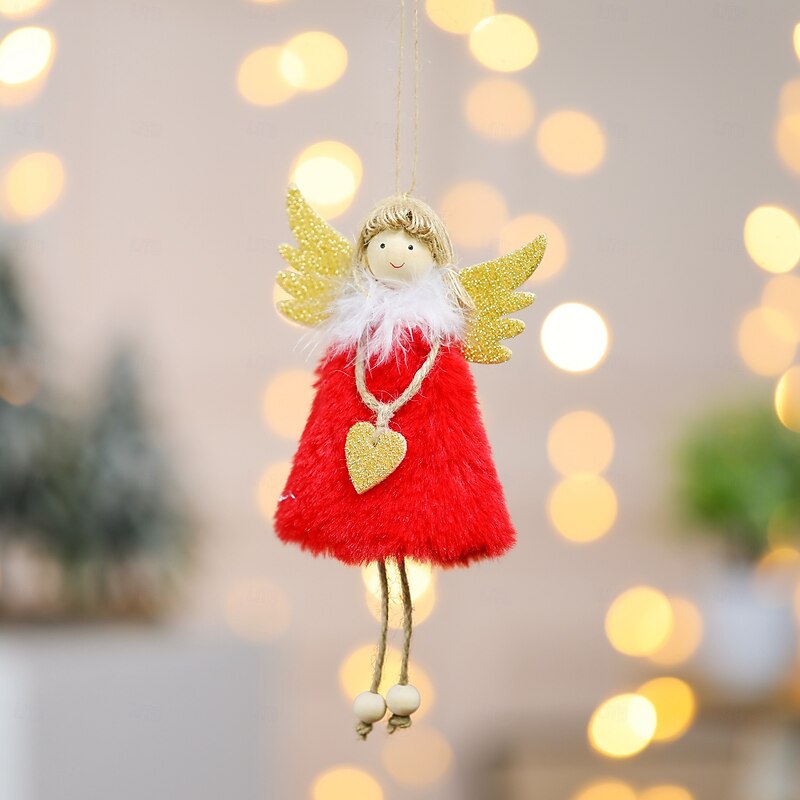 Handmade Christmas Angels For Holiday Decorations Charming Tree Ornaments Soft Angel Hanging Charms Festive Accents Perfect For Christmas Tree Embellishments Seasonal Home Display3