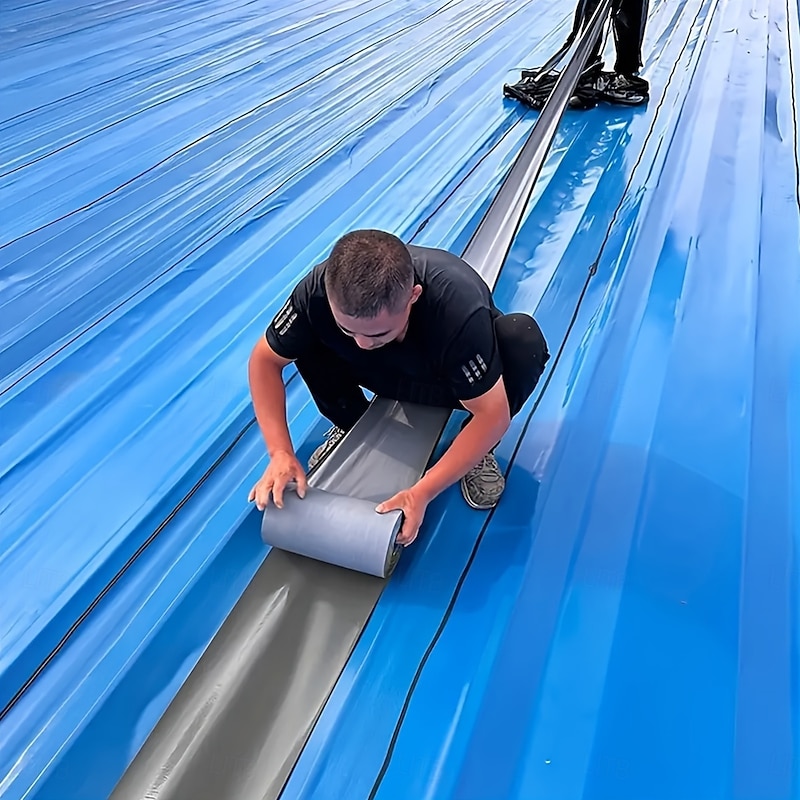 Golden Roof Waterproof Tape - Industrial-grade Leak-proof Sealing for Iron and Roof Surface - 1pc RV Roof Waterproof Membrane3