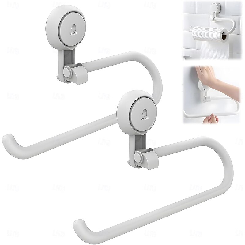 TAILI Towel Rack Roll Paper Storage Holder, Storage Roll Stand Toilet Paper Holder, Tissue Storage Shelf Toilet Paper Holder No Punching, Kitchen Decor and Accessories