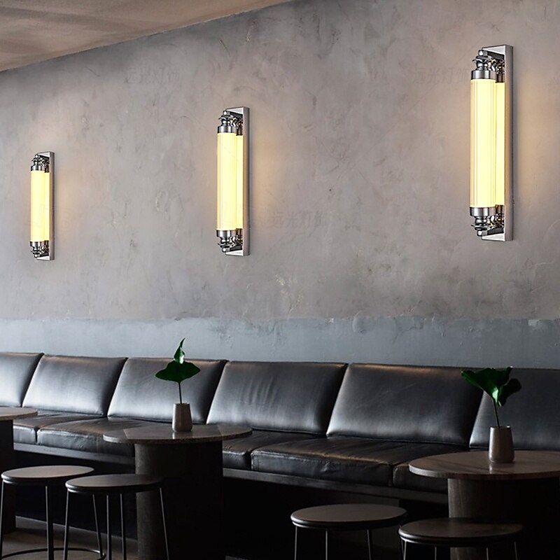 Indoor Outdoor LED Wall Lamp Acrylic Metal Line Design 35/60cm Waterproof Lighting Indoor Marble Wall Light Modern Bedroom Warm White Light 1PC3