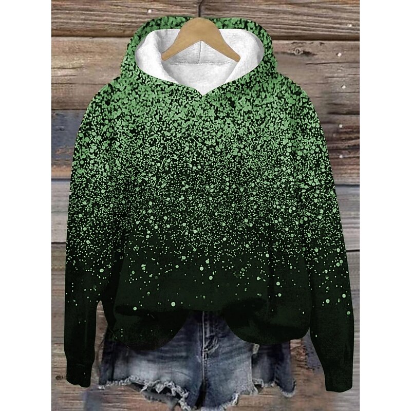 Women's Pullover Hoodie Sweatshirt Graphic Streetwear Casual Long Sleeve Hooded Regular Tops Street Holiday Pocket Print Wine Blue Gold Green Fall Winter4