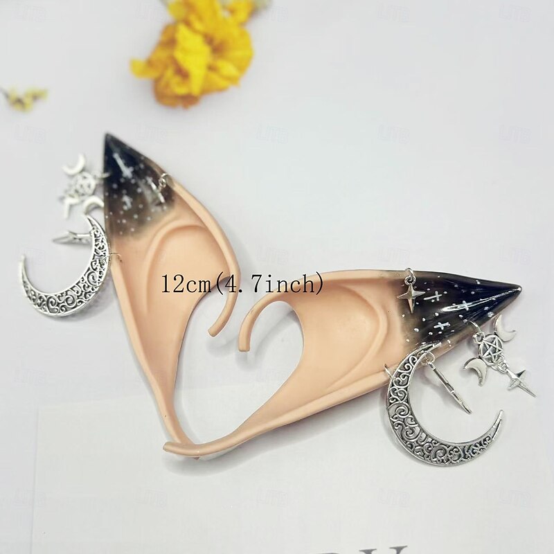 Elf Halloween Ear Cuffs Fantasy Funny Costume Adults' Women's Halloween Carnival Performance Party Easy Halloween Costumes Dress Up2