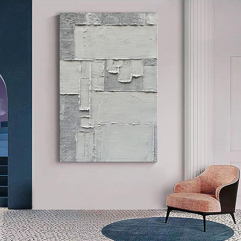 Handmade Oil Paintings Canvas Wall Art Decoration Modern Simple Abstract Grey Texture for Home Decor Rolled Frameless Unstretched Painting3