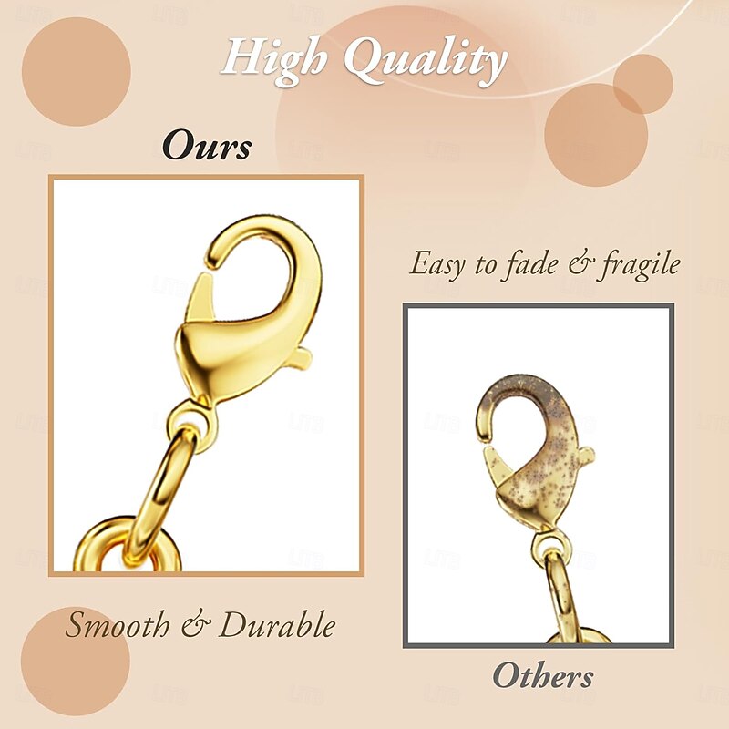 4pcs Necklace Layering Clasp - 18K Gold Separator for Layering, Magnetic Multiple Clasps and Closures for Women Chain Extender3