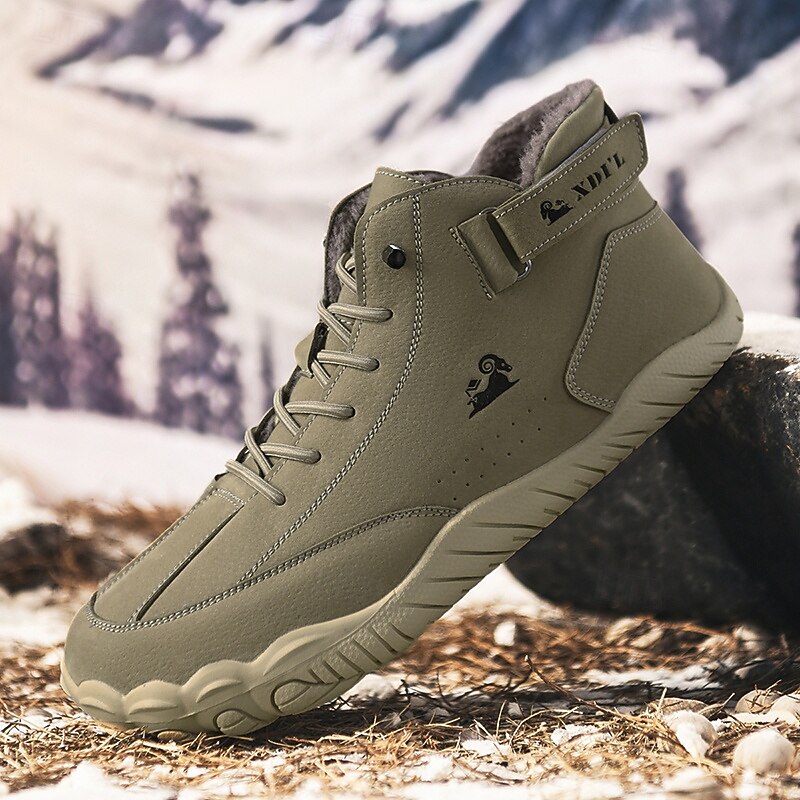 Men's Military Tactical Combat Boots in Khaki – Lightweight Anti-Slip Outdoor Boots for Hiking, Army Training and Adventure Sports
