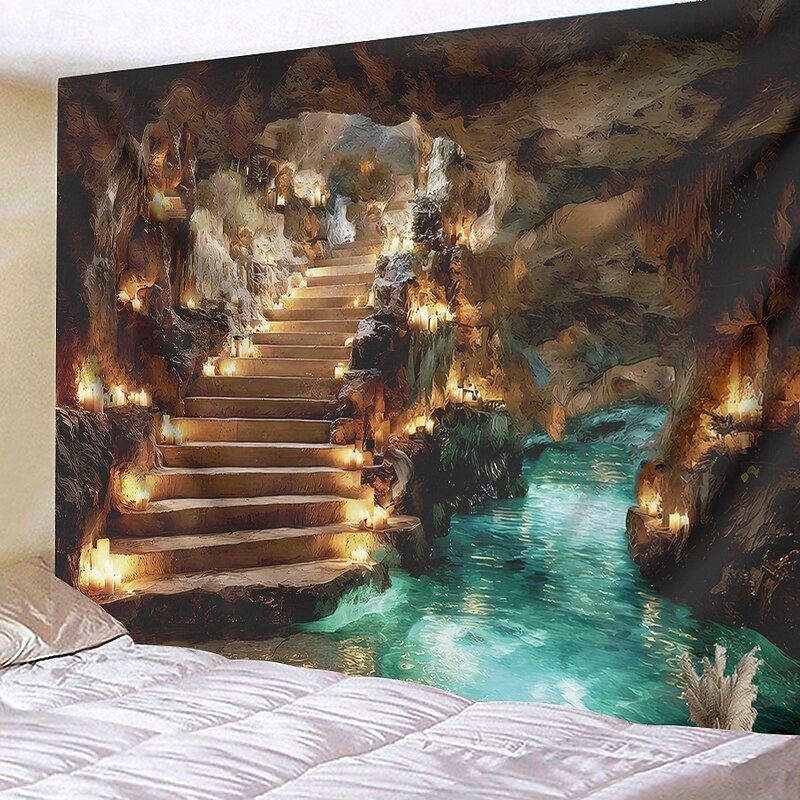 Tapestry Banners Wall Hangings Landscape Forest 3D Fantasy Bedroom Living Room Dorm Home Decor3