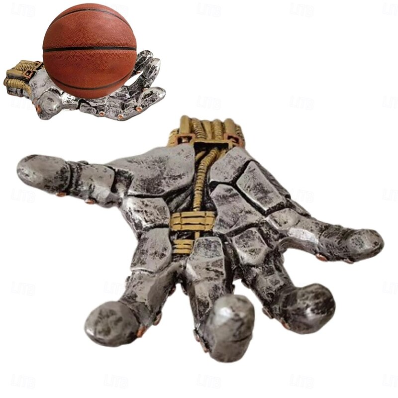 Gaming Controller Holder Stand, Basketball Stand Cyberpunk Silverhand Mechanical Hand, Desktop Gamepad Controller Universal Headphone Hanger Holder, Desktop Decoration Model Handmade Gifts2