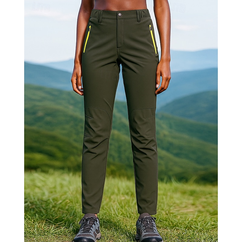 Women's Hiking Pants Trousers Waterproof pants Softshell Pants Outdoor Regular Fit Waterproof Windproof Bottoms Pocket Black Blue Camping / Hiking Running S M L XL XXL4