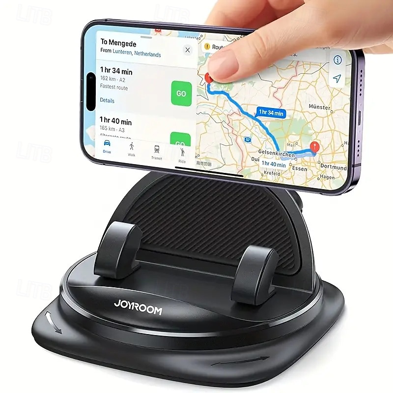 Car Phone Holder - Rotatable Dashboard Mount Non-slip Silicone Abs Material Waterproof And Heat-resistant Spring-loaded Fixing For Iphone Samsung And Smartphones