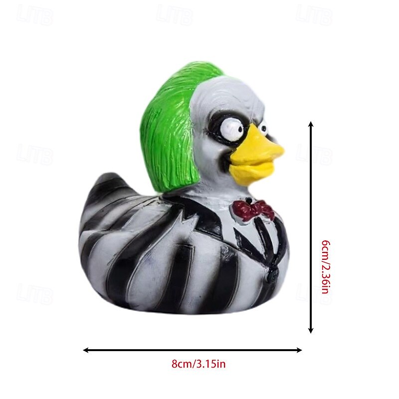 Punk Duck Goth Resin Duck, Halloween Ducks, Rock Duck, The 80's Punk Duck, Frightening Collectible Duck Figure, Dark Duck Bath Toys, Gifts, Collectibles, Decorations4