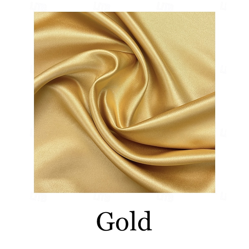 A-Line Evening Gown Elegant Dress Formal Floor Length Long Sleeve Jewel Neck Satin with Glitter Slit3