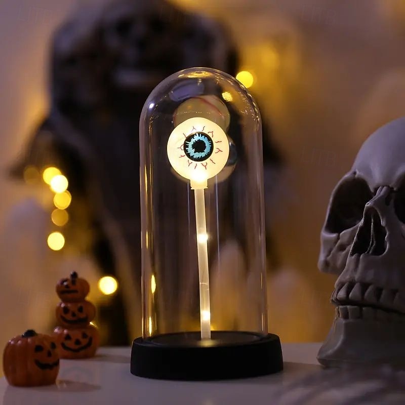 LED Halloween Decor Battery Powered Party Light Horror Luminous Eyeballs and Festive Atmosphere Lights for Indoor Outdoor Use Halloween Home Bedside Living Room Ornaments4