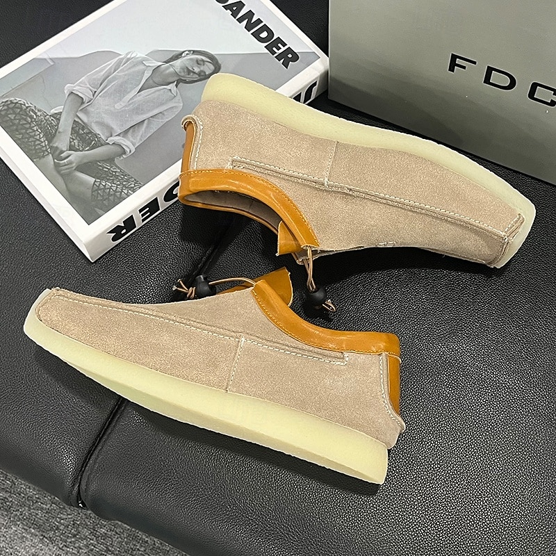 Men's Suede Moccasin Slip-On Shoes Comfortable Soft Sole Casual Outdoor Walking Footwear4