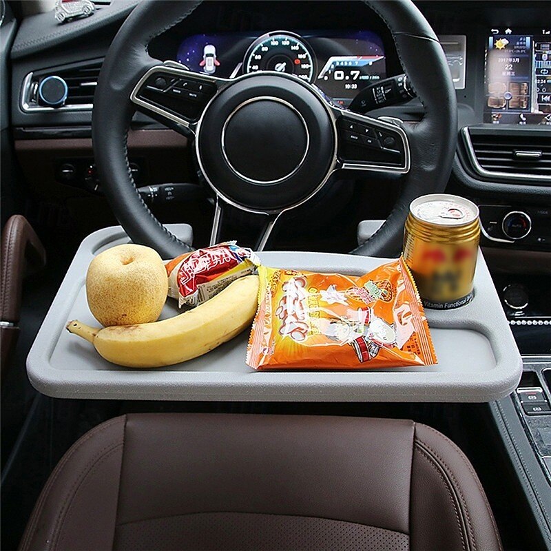 Multifunctional Steering Wheel Dining Table Car Laptop Desk Portable Vehicle Mount Tray Auto Steering Wheel Table Small Car Desk For Eating Working Travel Driving2