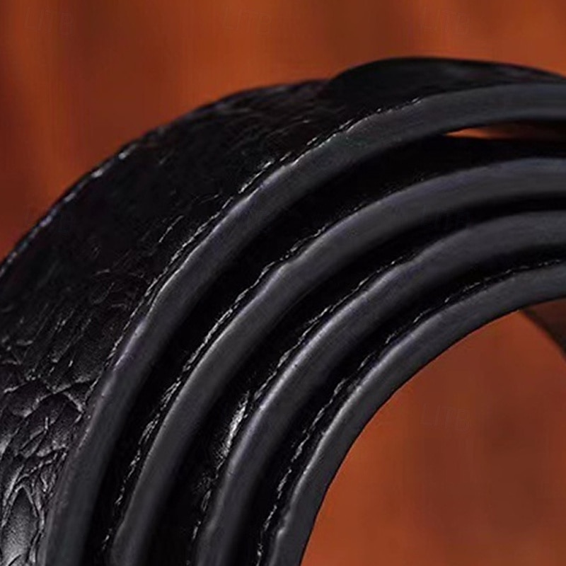 Men's Belt Waist Belt Silver Gold PU Leather Alloy Durable Adjustable Dragon Outdoor Daily4