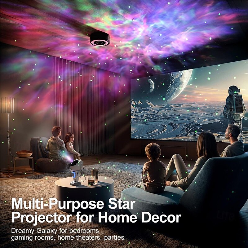 Galaxy Star Projector for Bedroom Night Lights for Kids Room White Noise Bluetooth Speaker Ceiling Projector Room Decor Gifts for Easter Girls Boys Adults Birthday4