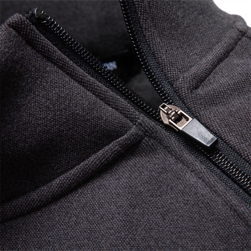 Men's Sweatshirt Pullover Hoodie Sweatshirt Fleece Hoodie Quarter Zip Sweatshirt Tactical Hoodie Black Dark Gray Hooded Plain Zipper Sports & Outdoor Casual Daily Streetwear Cool Sportswear Fall4