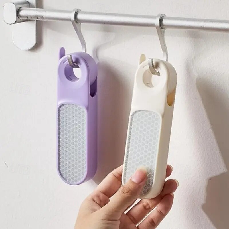 2-in-1 Nano Glass-like Foot & Remover Exfoliating Foot File & Massaging Brush with Ergonomic Grip Durable Plastic Manual Dead Light Beige Shaver for Smooth Feet, Hands, Elbows, Knees4