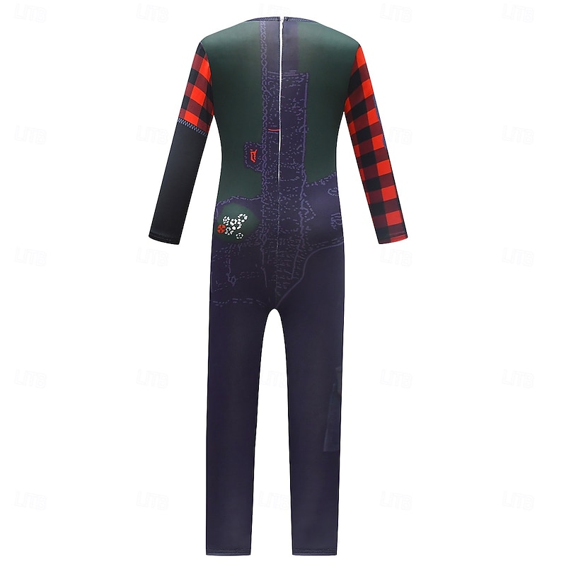 Zombie School Lord Zedd Zentai Suits Costume Movie Cosplay Costume Movie Cosplay for Boys' Girls' Kid's Halloween Masquerade Performance Halloween3