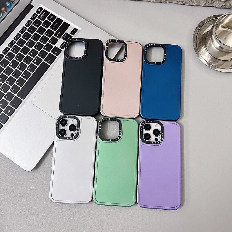 Phone Case For iPhone 16 15 14 Pro Max Plus 16e 13 Pro Max Back Cover Non-Yellowing Shockproof Retro Metal2