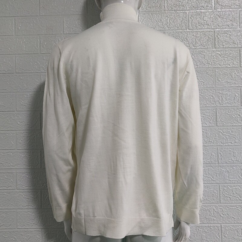 Men's Pullover Sweater Jumper Knit Sweater Ribbed Knit Regular Tops Knitted Plain Turtleneck Fashion Basic Vacation Daily Wear Clothing Apparel Fall Winter Beige S M L4