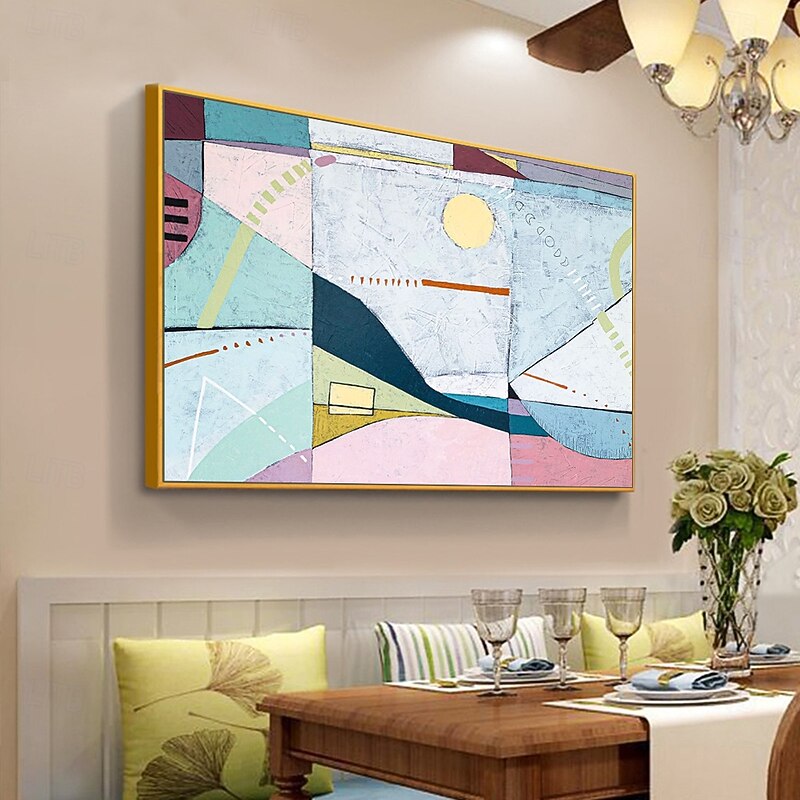 Mintura Handmade Texture Abstract Colorful Oil Paintings On Canvas Wall Art Decoration Modern Picture For Home Decor Rolled Frameless Unstretched Painting2