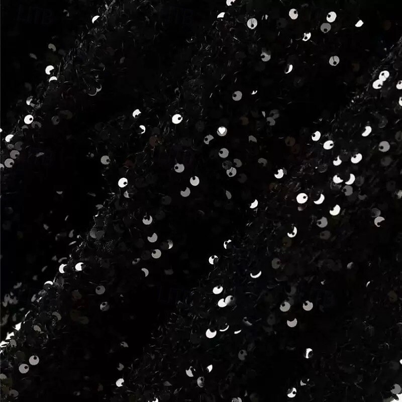 Blue Black A-Line Evening Gown Elegant Dress Formal Wedding Floor Length Long Sleeve Crew Neck Champagne Mother Of the Bride Dress Satin with Glitter Pleats 20253