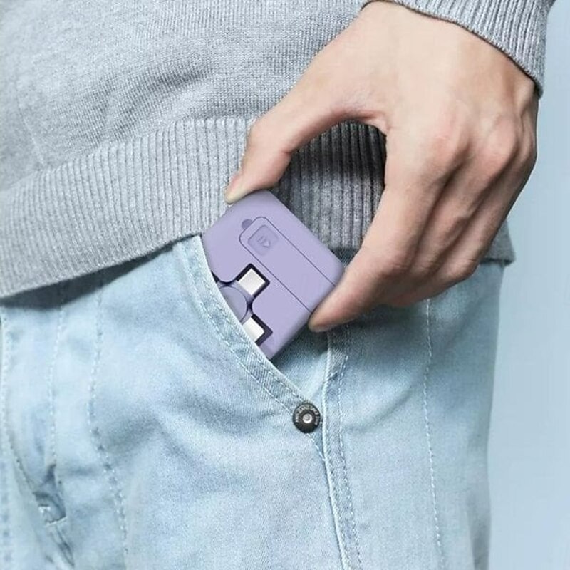 3 In 1 Charging Cable Roll Macaron Retractable Storage Stand Multi Charging Cord One for Three Data Cable with Logo Printing Perfect Gift Bulk Wholesale Accessory4