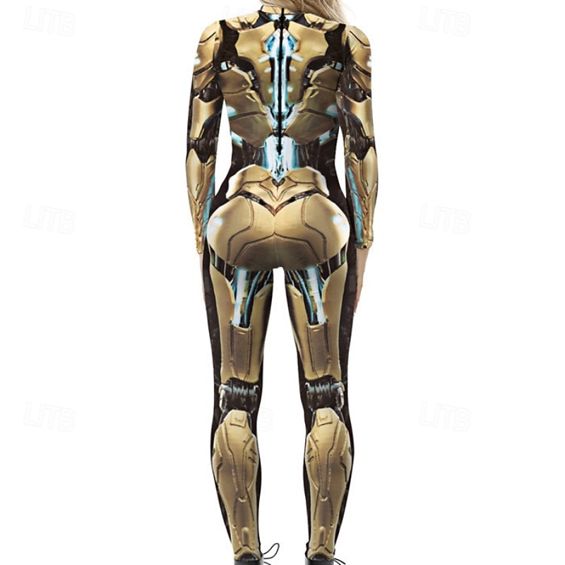 Family Halloween Jumpsuit Skull Halloween pattern Street Print Silver Black Red Long Sleeve Matching Outfits4