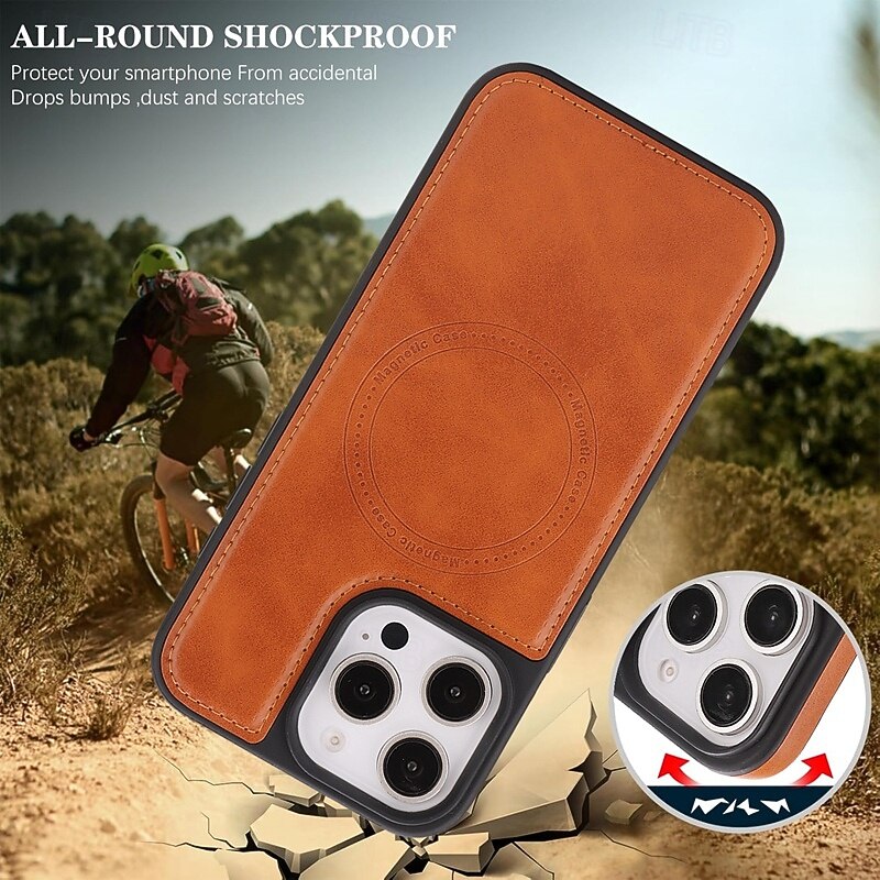 Phone Case For iPhone 17 Pro Max 17 Air 16 15 14 Pro Max Plus 16e 13 Pro Max Back Cover Shockproof Retro TPU PU Leather4