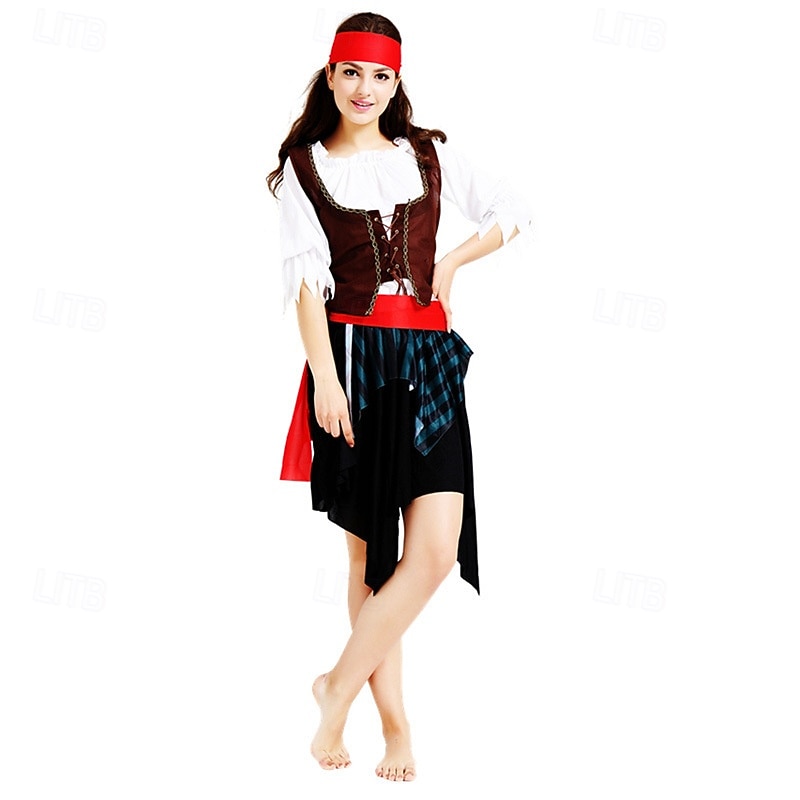 Couples Pirate Cosplay Costume Outfits Masquerade Men's Women's Movie Cosplay Outfits Cosplay Costume Halloween Carnival Masquerade3