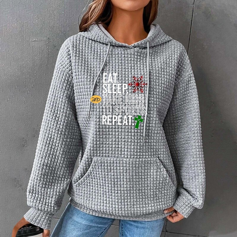Women's Pullover Hoodie Sweatshirt Letter Streetwear Casual Long Sleeve Hooded Regular Tops Street Holiday Going out Pocket Print Pink Wine Dark Pink Dark Green Light Grey Fall Winter