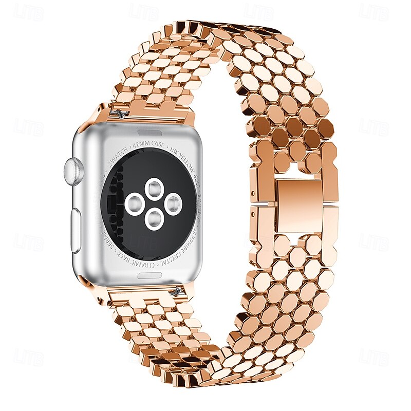 Compatible with Apple Watch band 38mm 40mm 41mm 42mm Women Luxury Women Men Alloy Strap Replacement Wristband for iwatch Series 9 8 7 6 5 4 SE3