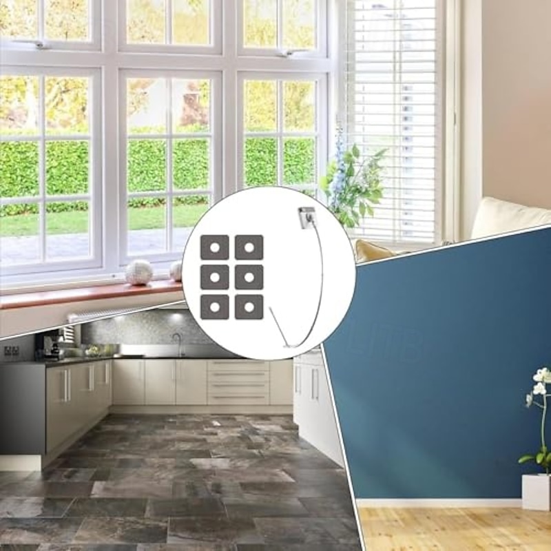 Curved Window Cleaning Brush with Long Handle - Multi-Purpose Squeegee Tool with Extension Rod for Glass Door, Car, Home Floor4