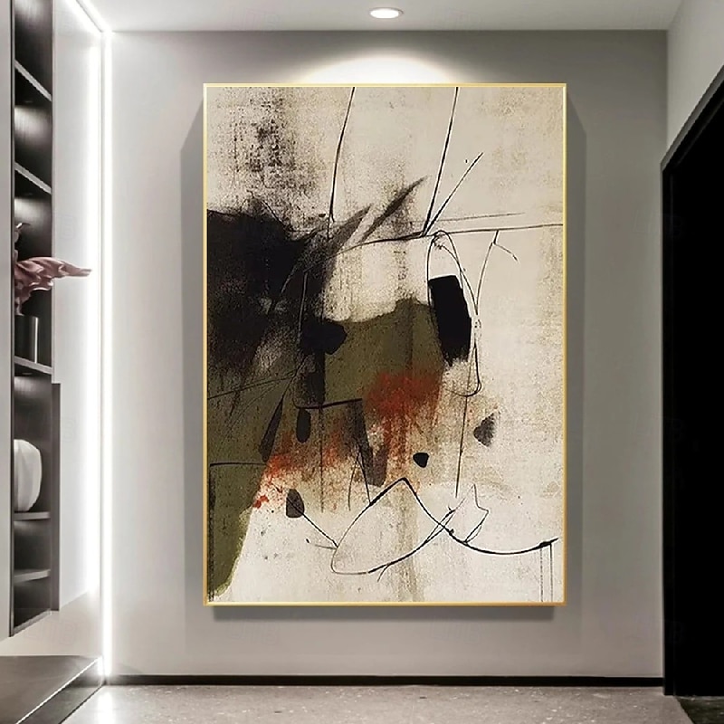 Handmade abstract oil painting Hand Painted ABSTRACT Oil Painting Wall Modern Fashion Abstract Black White Canvas Painting Home Decoration Decor Rolled Canvas Paingting