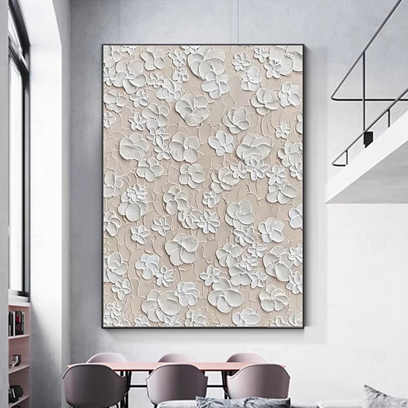 Mintura Handmade 3D Textured Flower Oil Paintings On Canvas Wall Art Decoration Modern Abstract Picture For Home Decor Rolled Frameless Unstretched Painting4