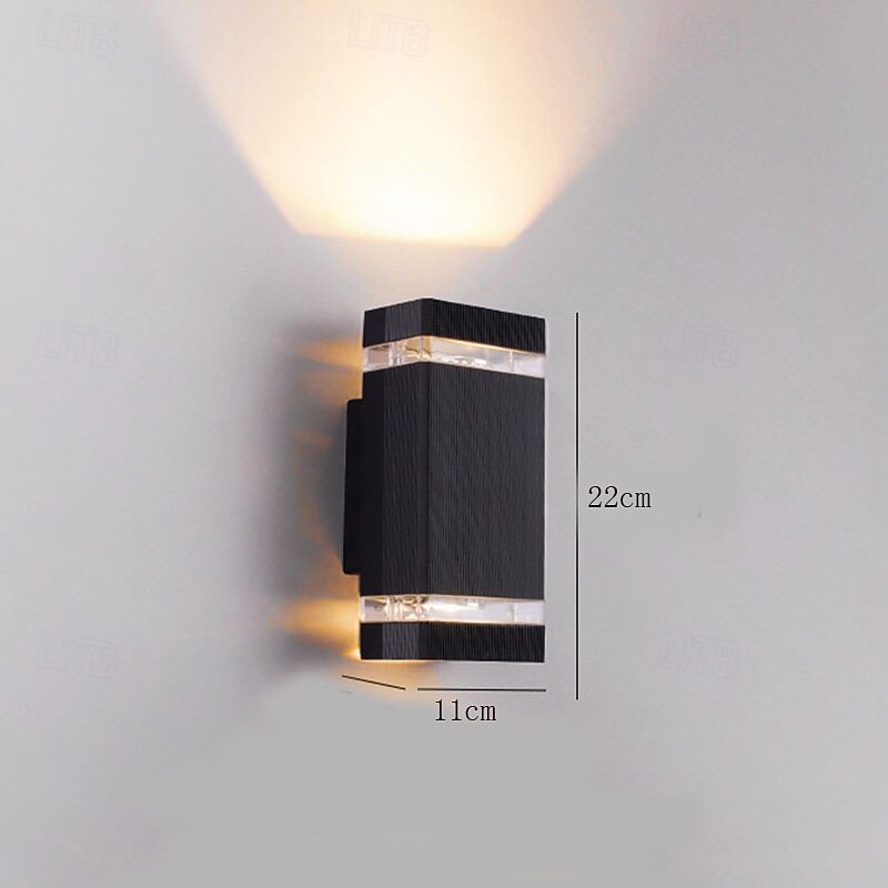 Wall Light Simple LED Wall Sconce with Bulb Modern Indoor Wall Lighting Up Down Spotlight Bedside Decor Lamp 110-240V2