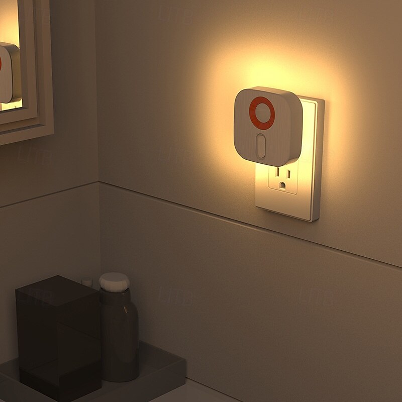 1 Pc 68MM Human Sensing Light RBG Colorful Atmosphere Light Adjustable Dimmable Color LED Nightlight Bedroom Bedlight EU/US Plug4