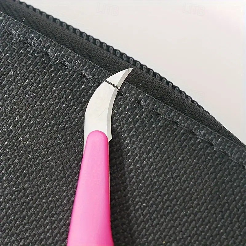 2PCS Seam Ripper Set with Plastic Handle, Burgundy Sewing Thread Cutter and Stitch Opener for Sewing, Craft, and Needlework3