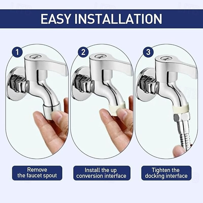 Universal Faucet Extender with Anti-Splash Nozzle  360 Swivel Bendable Water Saving Adapter, Fits Standard KitchenBathroom Sink Faucets4