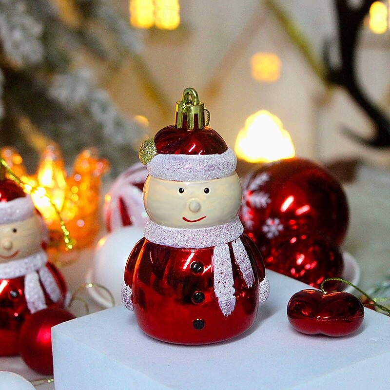 72 Pcs Christmas Tree Balls Baubles Ornaments Xmas Decorations Painted Shaped Round Ball Gift Box Set For Holiday Home Party Christmas Tree Hanging Decoration Accessories3