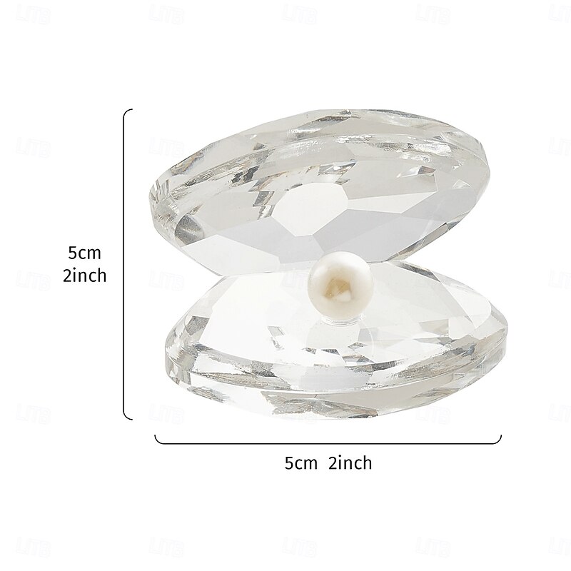 Modern Iridescent Crystal Shell Ornament – Transparent Glass Decorative Sculpture for Tabletop, Holiday Window Display, Home Décor & Gift Giving2
