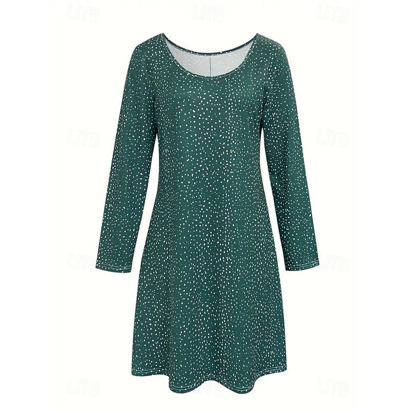 Women's Mini Dress T Shirt Dress Tee Dress Sundress A Line Dress Casual Boho Daily Holiday Date Regular Fit Floral Graphic Long Sleeve Crew Neck Light Green Pink Wine Red Summer Spring Fall Winter4
