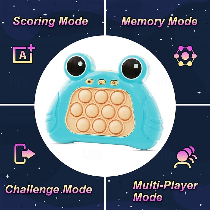 Fast Push Bubble Game for Kids & Adults, Version 2, Pop Light Up It Game Fidget Toy Handheld Game, for 8-12 Year Old Boys & Girls Sensory Toys for Autistic Children4