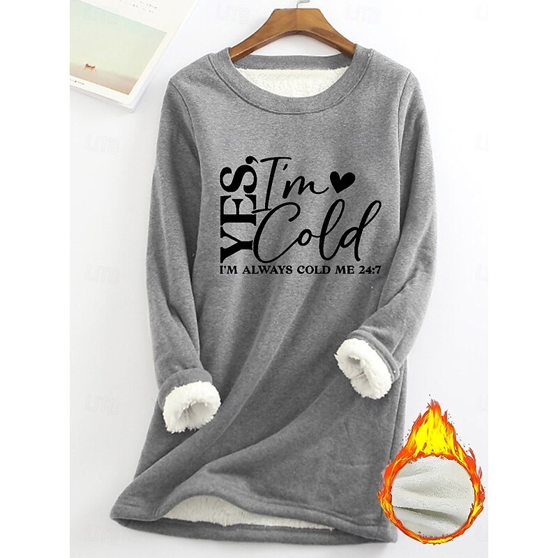 Women's Pullover Sweatshirt Graphic Letter Warm Casual Fuzzy Long Sleeve Crew Neck Long Tops Street Casual Light Pink Black Yellow Dark Pink Red Fall Winter4