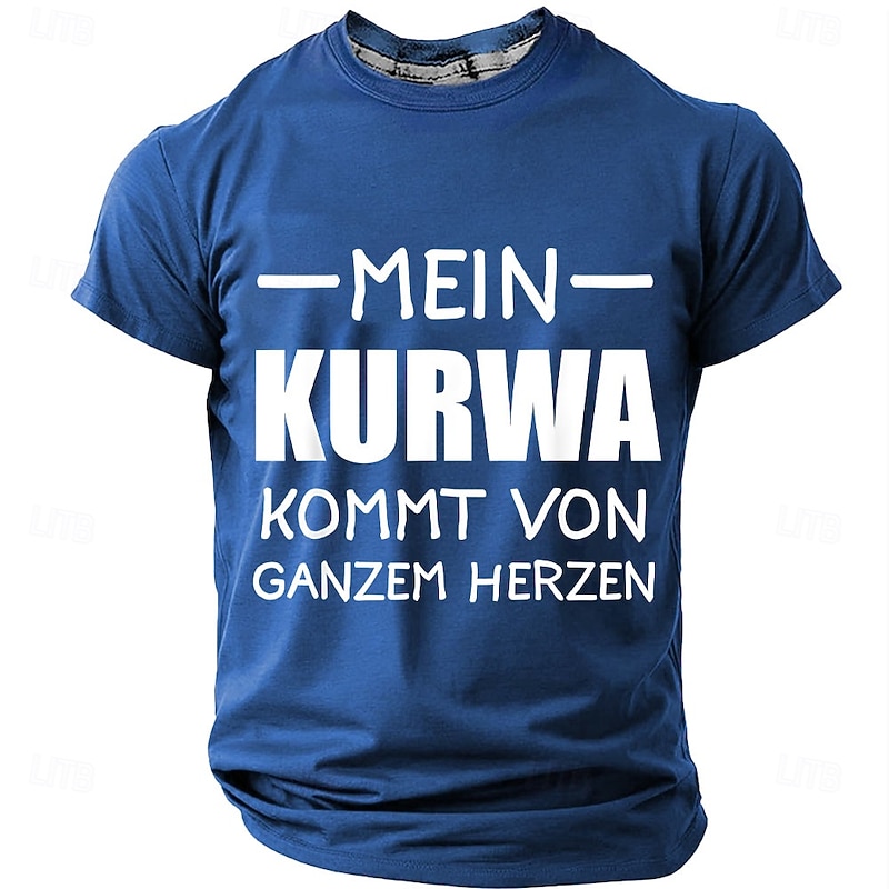 Men's Funny Graphic T-Shirt with German Saying 